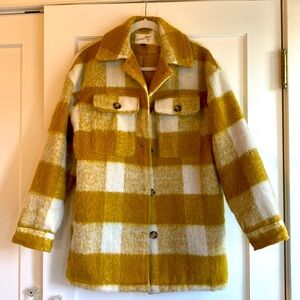 Yellow Plaid - Brushed Oversized Shacket